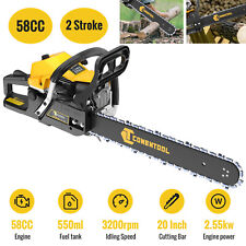 2025 NEW 2.55KW Petrol Chainsaw 58cc 2-Stroke 20Inch Bar Gasoline Cutter 50-70cm