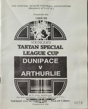 Dunipace v Arthurlie,  Tartan Special League Cup,  31st October 1989