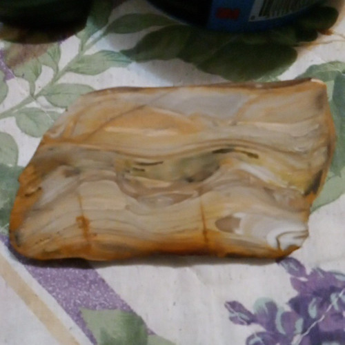 Banded stone lapidary slab - banded,