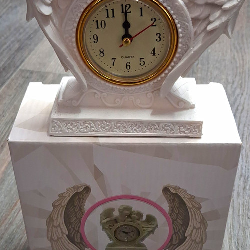 Angels cherubs mantel clock - angels,