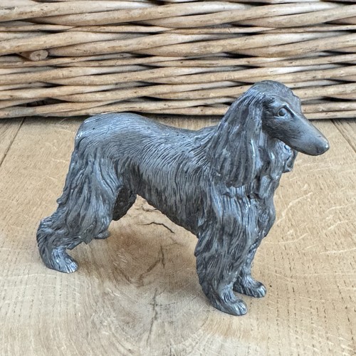 Vintage pewter afghan hound - pewter,