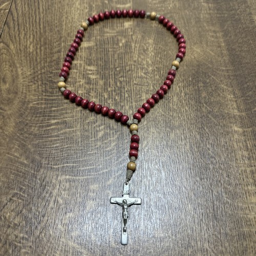 Red wooden beaded - wooden,