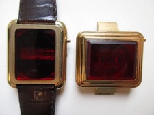Red LED men's gold plated