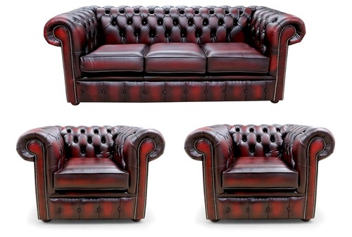 Chesterfield sofa suite - sofa,