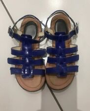 CLARKS GIRLS BLUE LEATHER