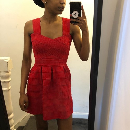 Red bodycon bandage - xs-s,