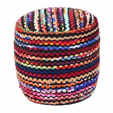 Handmade Pouf Ottoman Multi