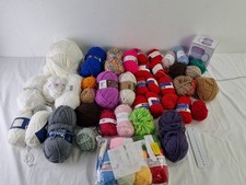 2.70Kg Large Variety of Mixed Knitting Yarn Bundle Full and Part Skeins Used F2