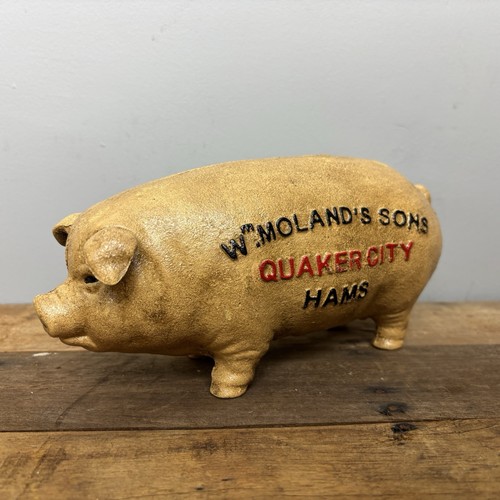 Cast iron piggy bank - iron,