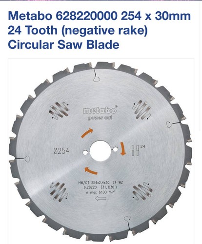Metabo 628220000 254mm 30mm - 628220000,