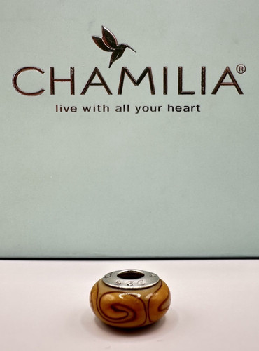 Chamilia orange swirls murano - swirls,