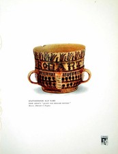 Original Old Antique Print