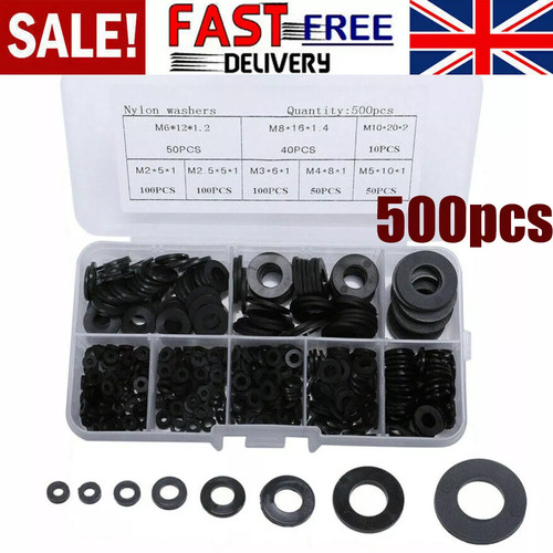 500pcs flat washers - 500pcs, nylon