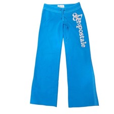 EUC Aeropostale Y2K Jogger Blue Wide Leg Sz XS Spell Out Pull On