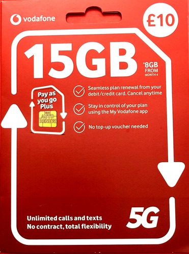 15gb new latest vodafone - latest, £10