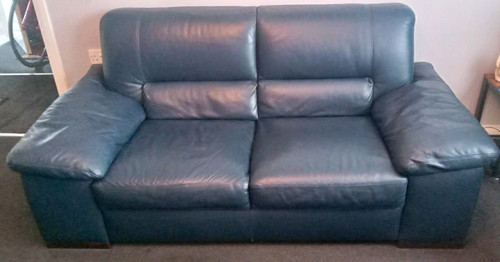 Dfs bluleather seater sofa - bluleather, 2