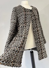 BELLA BLUE Boucle Tweed Swing A-line Button Jacket Car Coat L XL 16 18 20 22