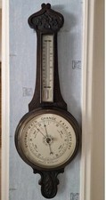 Aneroid Barometer Retro Science Instrument Wall Hanging 1960 Great Condition