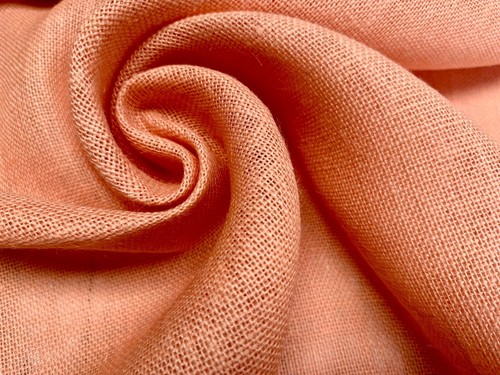 Salmon pink hessian jute - pink,