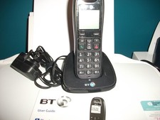 BT1000 Cordless Phone for Extension. Plug in, Charge & Go! Black