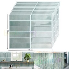 60X Self Adhesive Tile Stickers Kitchen Bathroom Backsplash Stick on Wall Tiles