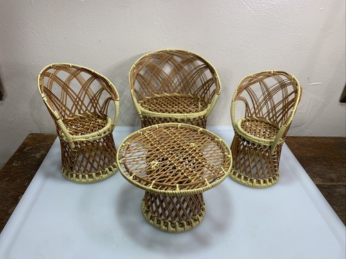 Vintage miniature rattan - miniature,