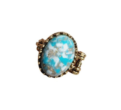 Simulated turquoise locket - turquoise,