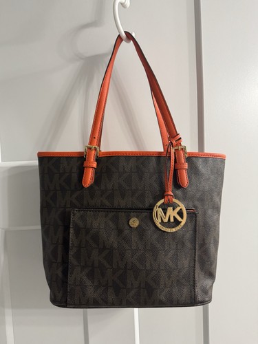 Michael kors brown logo tote - kors,