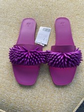 H&M Beaded Flat Sandals Size