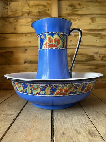 Large pottery pitcher wash - pottery,