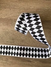 Striped  and Harlequin Design Grosgrain Ribbon 38mm. Seven Choices.
