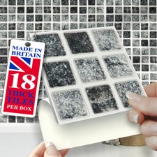 Stick On Wall Tiles | Pack Of 18 Granite Mosaic 4" Self Adhesive Wall Tiles