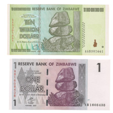 A Set Of 2 Pcs: Zimbabwe 10
