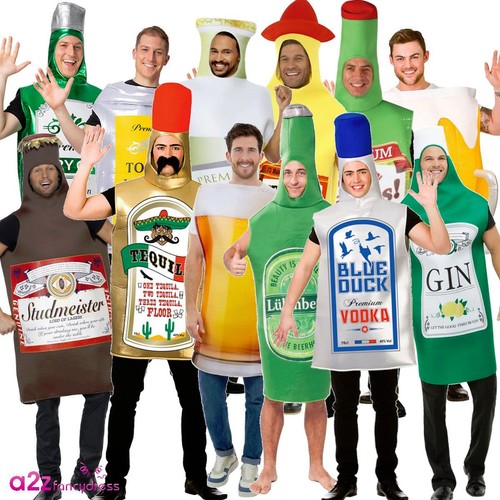 Adult drink costumes - mens, stag