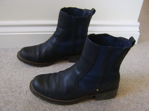 Clarks women navy leather - navy,