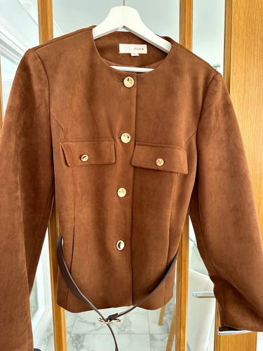 Zara brown suede - brown, belted