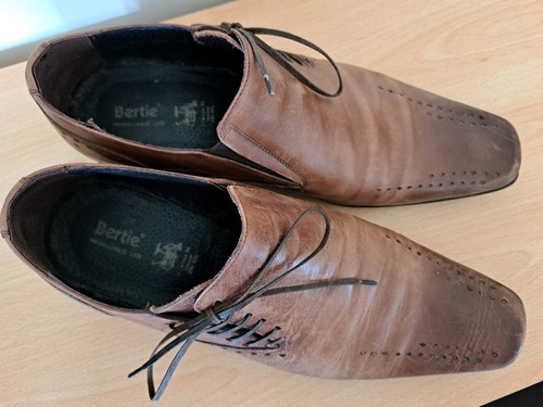 Mens bertie tan - leather,, lace