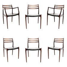 Set of Six Danish Rosewood