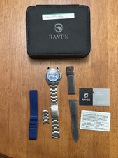 Raven  Deeptech- Blue - Excellent Cond. - Full Kit++ 2 Straps & 10” OE Bracelet