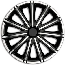 17" Wheel Trims For VAUXHALL ZAFIRA Premium Hub Cap Covers Silver & Black x4