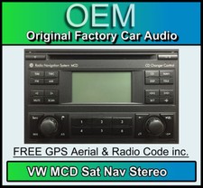 VW MCD Navigation, VW Golf MK4 Sat Nav CD player + Map Disc, Code, Removal Keys