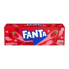 Fanta Strawberry Soda Pop Fridge Pack, 12 fl oz, 12 Pack Cans Free Shipping New