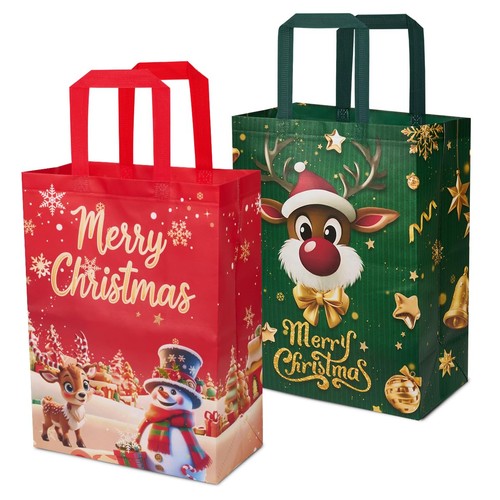 2pcs large christmas tote bags - 2pcs,