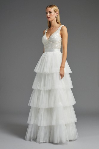 Coast womens sequin - sequin, tiered