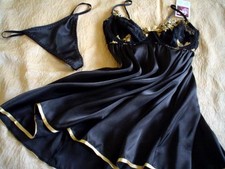 Babydoll + Thong Set L Slinky