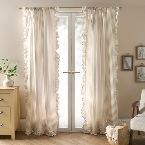 Ohs stripe frill voile net - stripe,