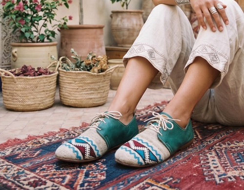 Moroccan kilim rug oxfords - rug,