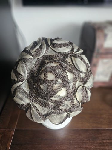 Vintage brown woven turban - brown,