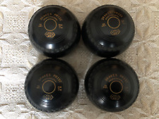 Drakes Pride Professional Lawn Grass Bowls Size 5H Black BB98 (Set of 4)