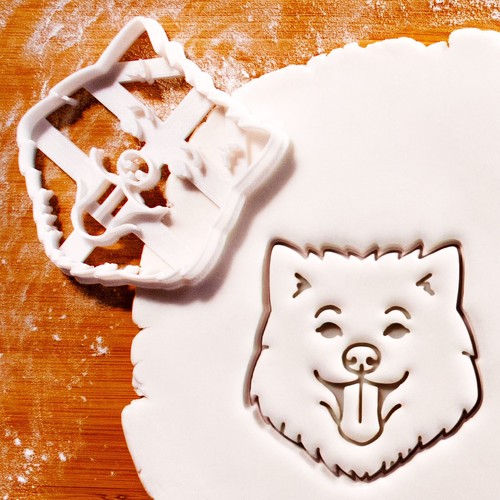 Samoyed face cookie cutter - samoyed,